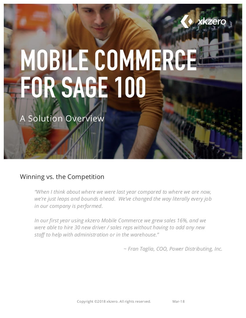 Mobile eCommerce for Sage