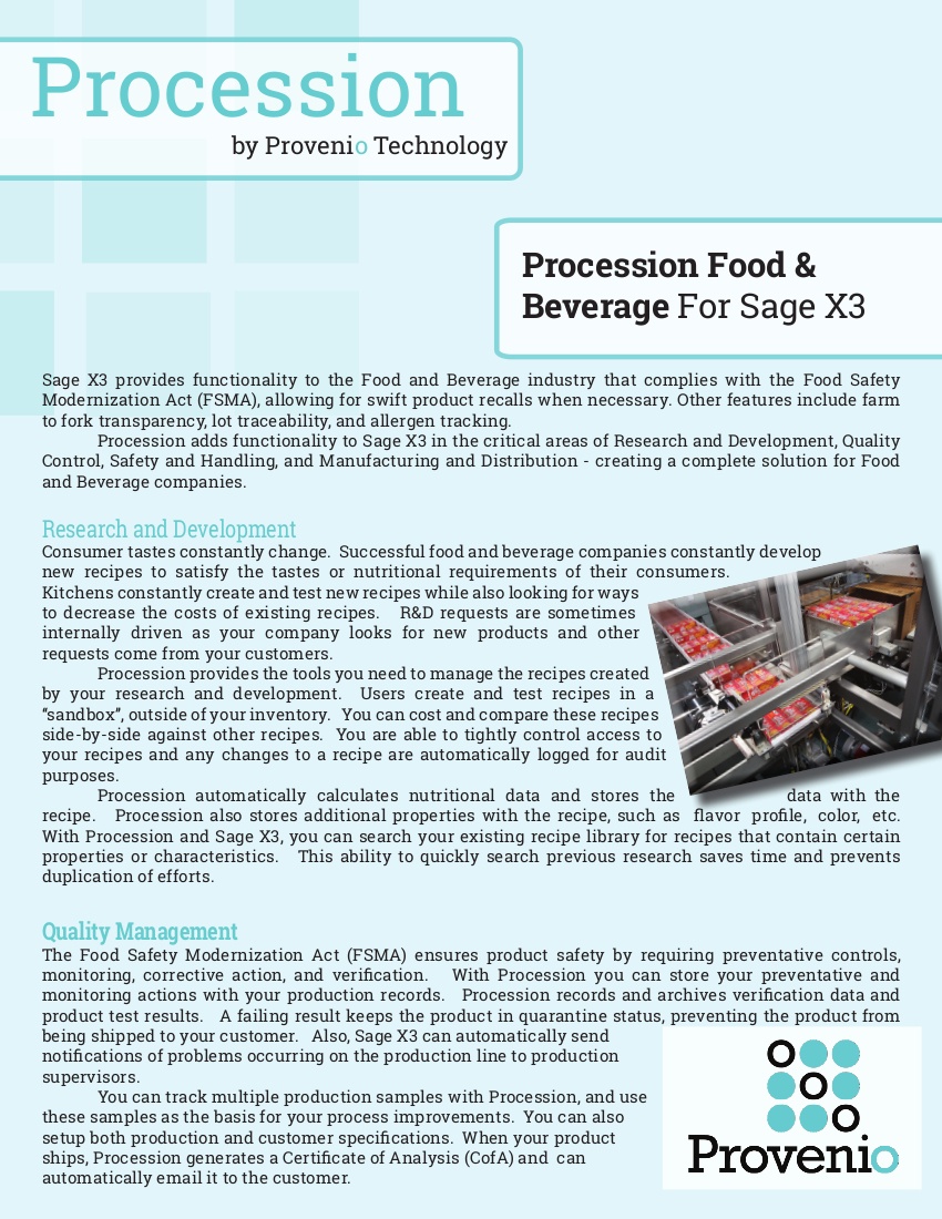 food and beverage flier