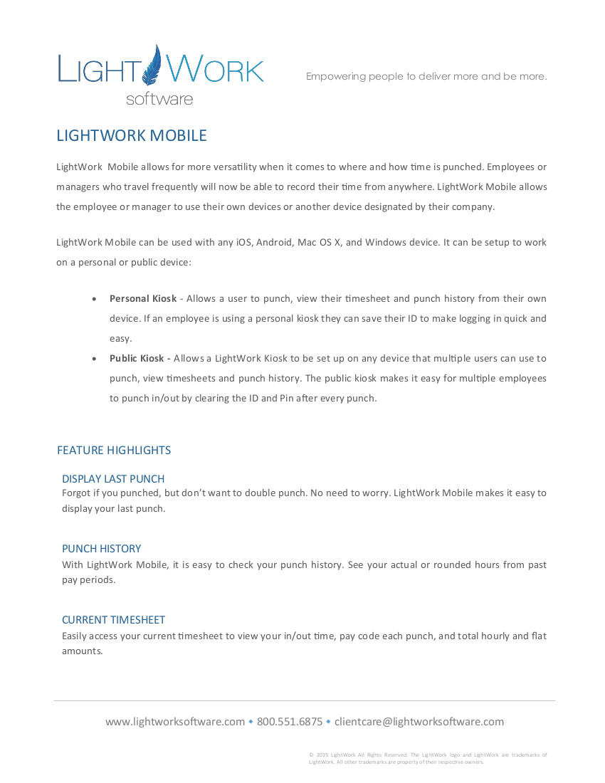 LightWorks Mobile pdf