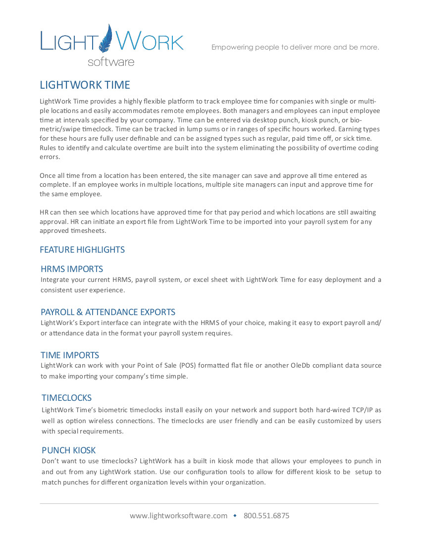 LightWork Time General pdf