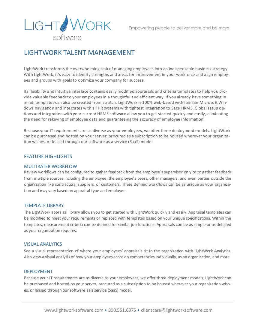 LightWork TM pdf