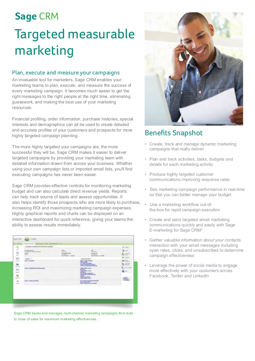 sage crm for marketing